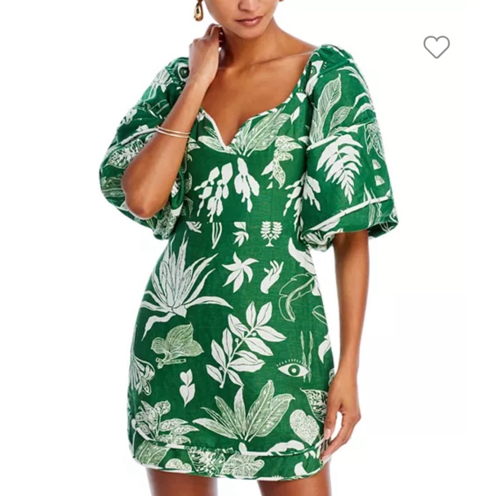 FARM Rio Forest Soul Linen Mini Dress